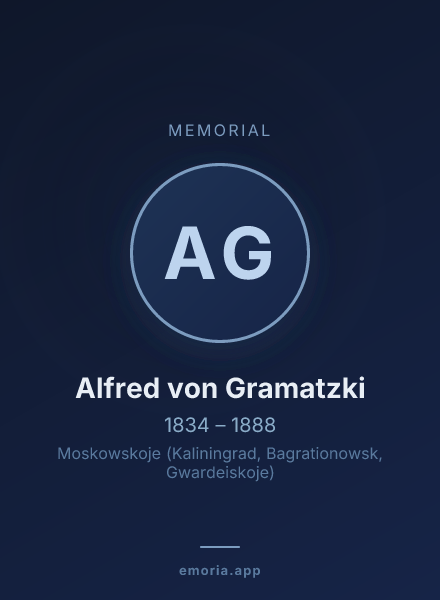 Memorial portrait of Alfred von Gramatzki