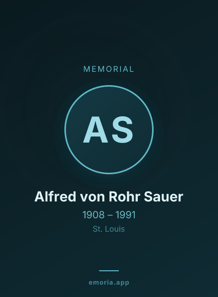 Memorial portrait of Alfred von Rohr Sauer