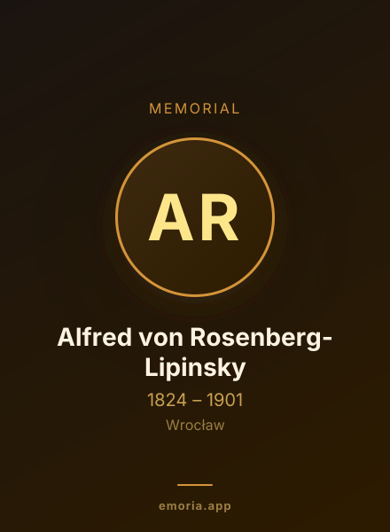 Memorial portrait of Alfred von Rosenberg-Lipinsky