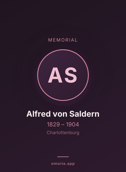 Memorial portrait of Alfred von Saldern