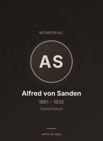 Memorial portrait of Alfred von Sanden