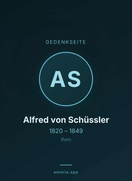 Gedenkportrait von Alfred von Schüssler