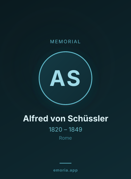 Memorial portrait of Alfred von Schüssler