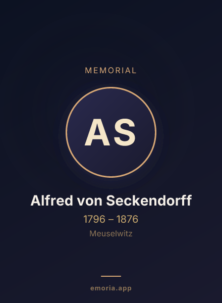 Memorial portrait of Alfred von Seckendorff