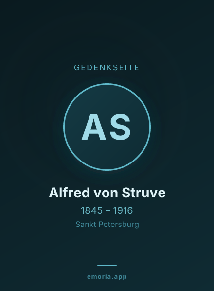 Gedenkportrait von Alfred von Struve