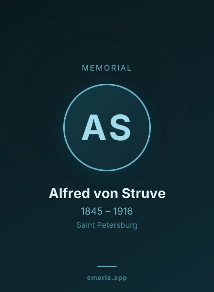 Memorial portrait of Alfred von Struve