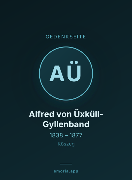 Gedenkportrait von Alfred von Üxküll-Gyllenband