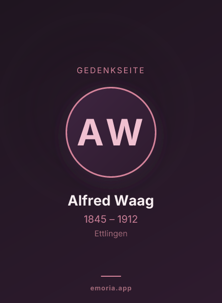 Gedenkportrait von Alfred Waag