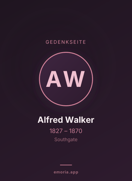 Gedenkportrait von Alfred Walker