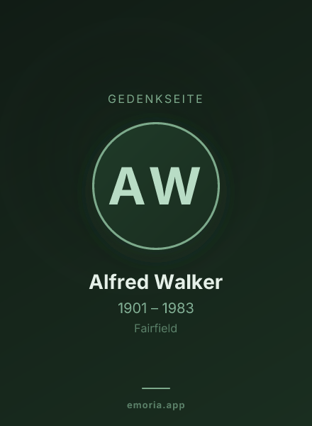 Gedenkportrait von Alfred Walker