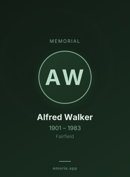 Memorial portrait of Alfred Walker