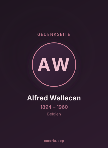 Gedenkportrait von Alfred Wallecan