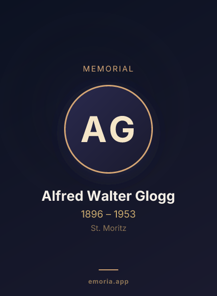 Memorial portrait of Alfred Walter Glogg