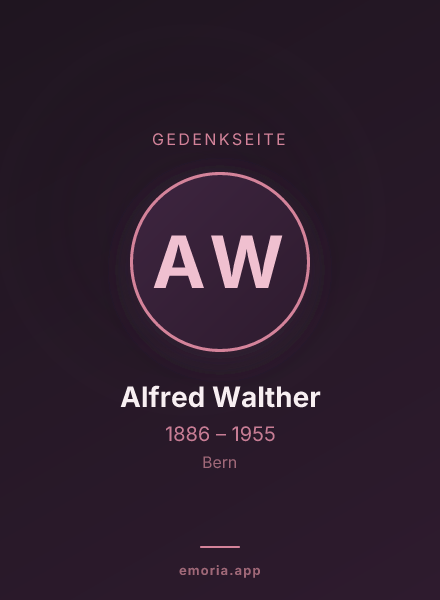 Gedenkportrait von Alfred Walther