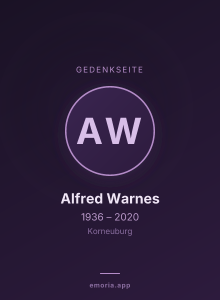 Gedenkportrait von Alfred Warnes