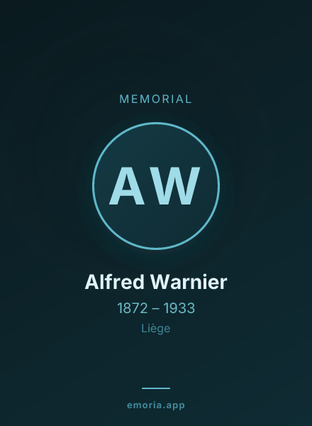 Memorial portrait of Alfred Warnier