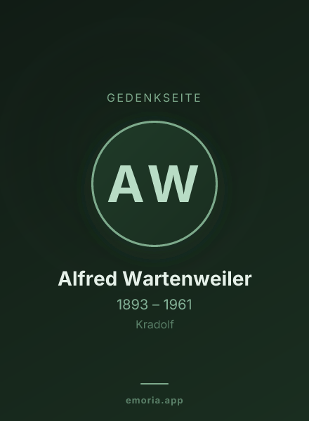 Gedenkportrait von Alfred Wartenweiler