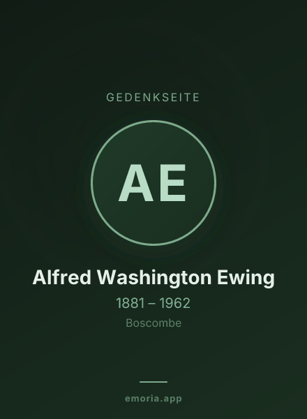 Gedenkportrait von Alfred Washington Ewing
