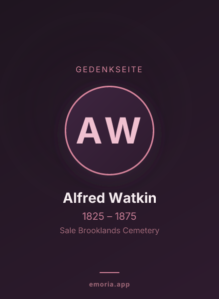 Gedenkportrait von Alfred Watkin