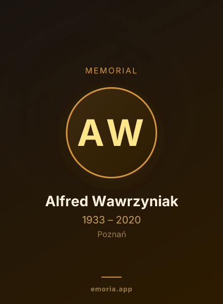 Memorial portrait of Alfred Wawrzyniak