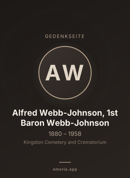 Gedenkportrait von Alfred Webb-Johnson, 1st Baron Webb-Johnson