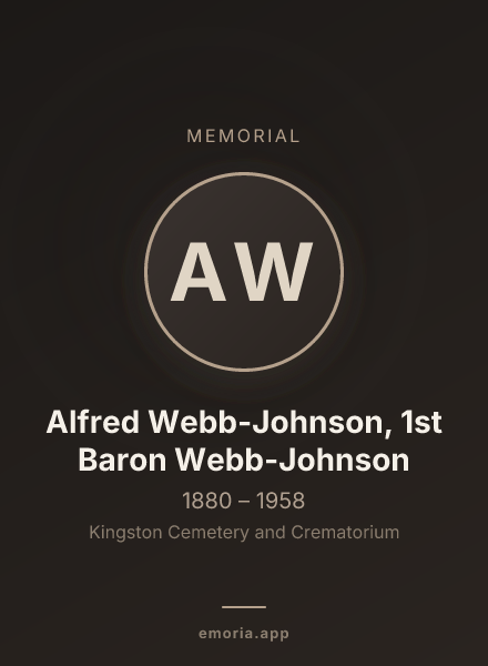 Memorial portrait of Alfred Webb-Johnson, 1st Baron Webb-Johnson
