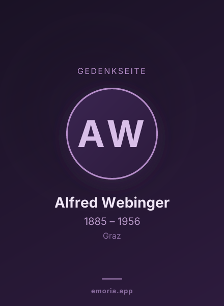 Gedenkportrait von Alfred Webinger
