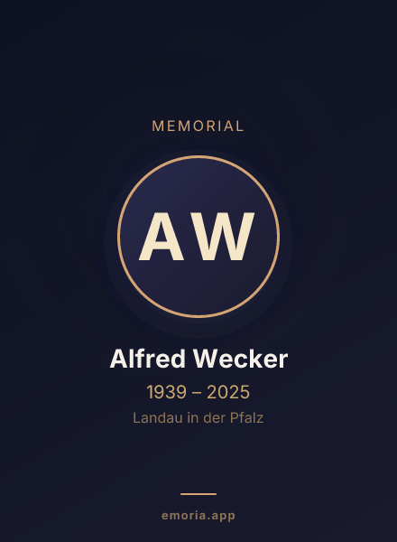 Memorial portrait of Alfred Wecker