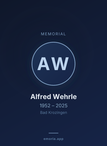 Memorial portrait of Alfred Wehrle