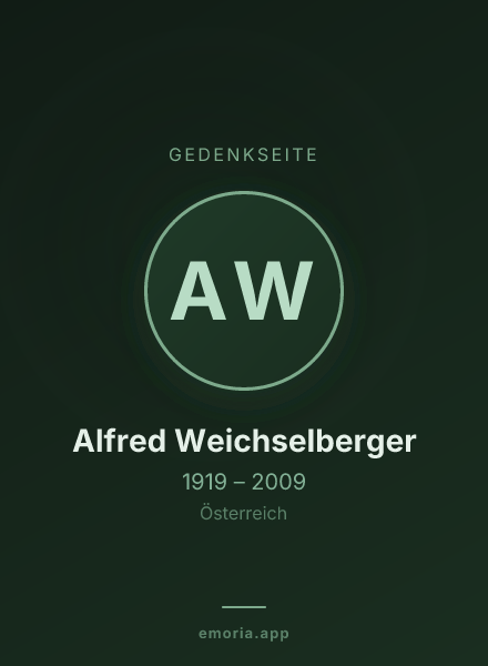 Gedenkportrait von Alfred Weichselberger