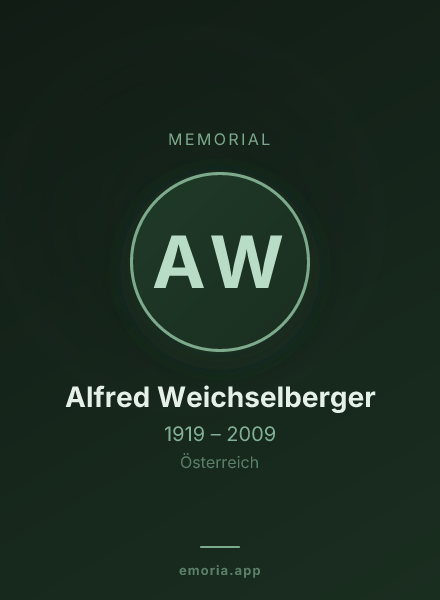 Memorial portrait of Alfred Weichselberger