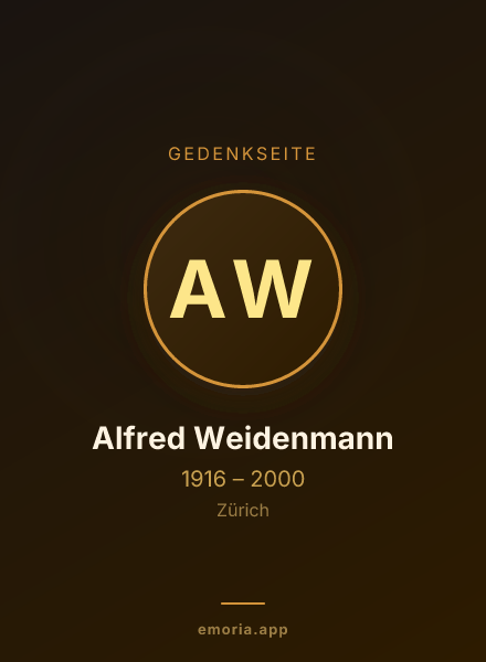 Gedenkportrait von Alfred Weidenmann