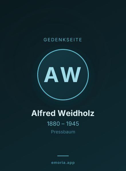 Gedenkportrait von Alfred Weidholz