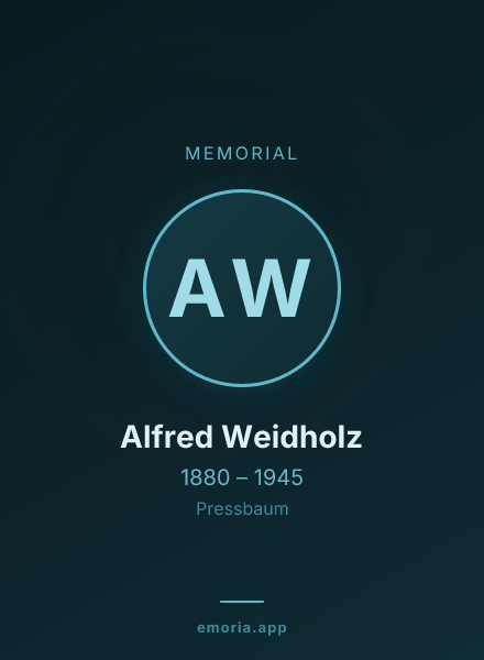 Memorial portrait of Alfred Weidholz