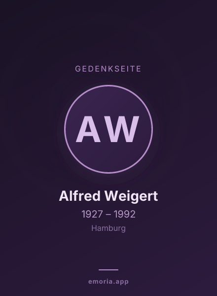 Gedenkportrait von Alfred Weigert