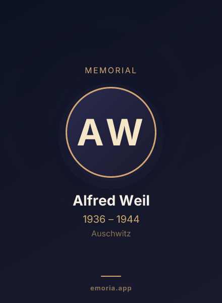 Memorial portrait of Alfred Weil