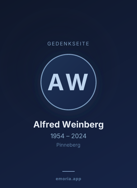 Gedenkportrait von Alfred Weinberg