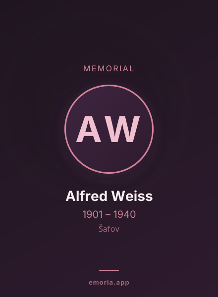 Memorial portrait of Alfred Weiss
