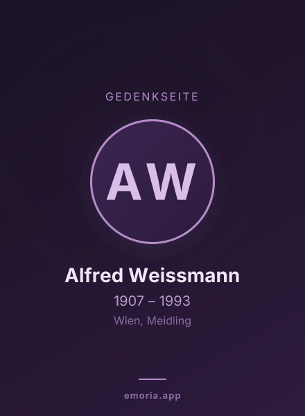 Gedenkportrait von Alfred Weissmann