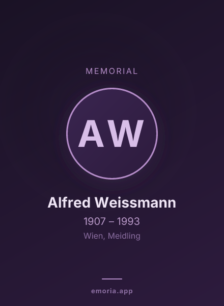Memorial portrait of Alfred Weissmann