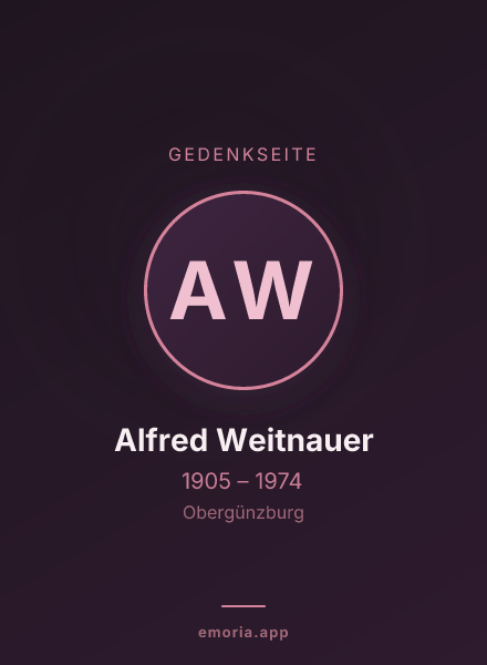 Gedenkportrait von Alfred Weitnauer