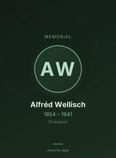 Memorial portrait of Alfréd Wellisch