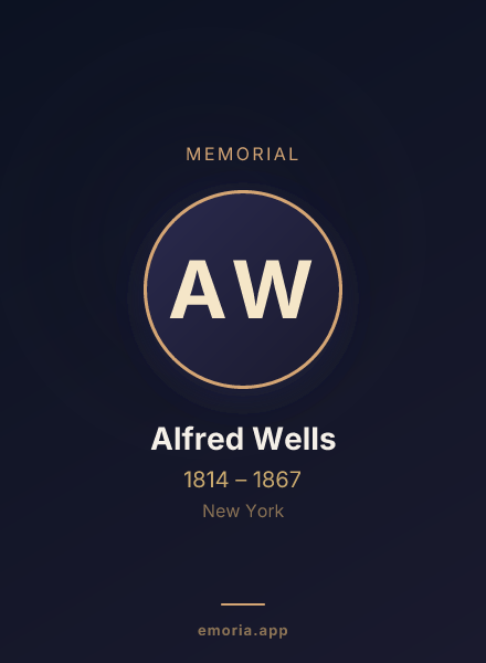 Memorial portrait of Alfred Wells