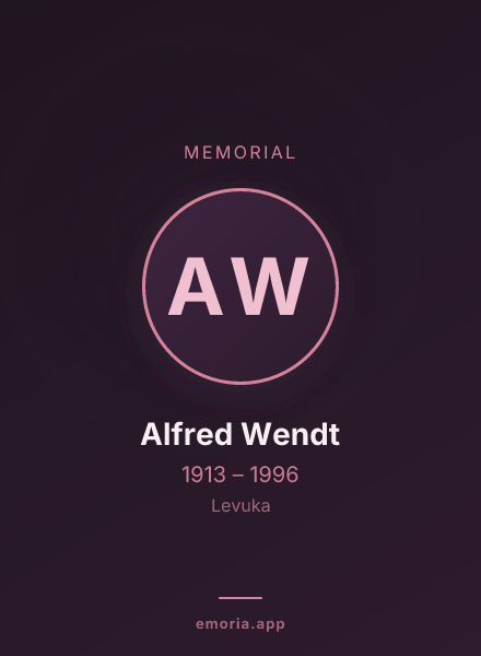 Memorial portrait of Alfred Wendt