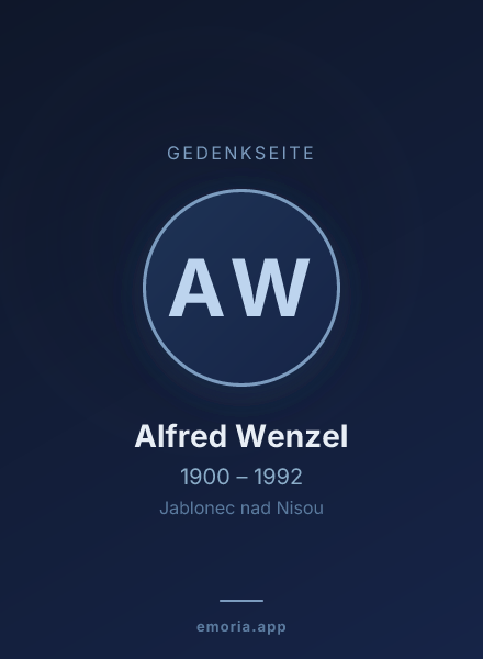 Gedenkportrait von Alfred Wenzel