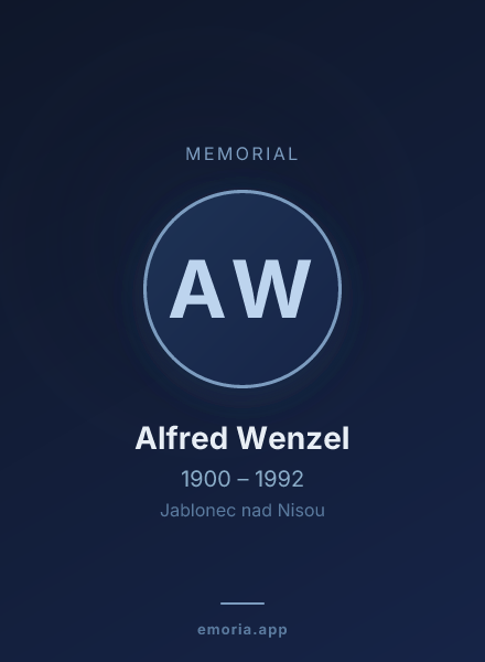 Memorial portrait of Alfred Wenzel