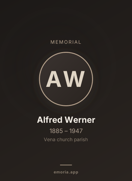 Memorial portrait of Alfred Werner