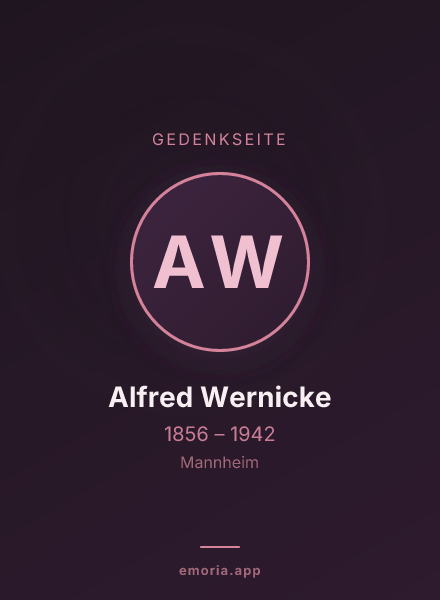 Gedenkportrait von Alfred Wernicke