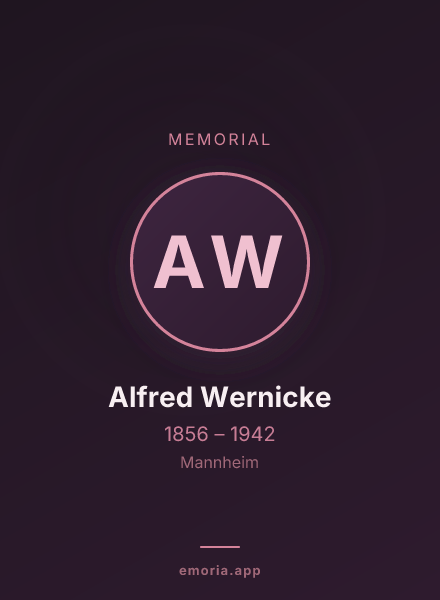 Memorial portrait of Alfred Wernicke
