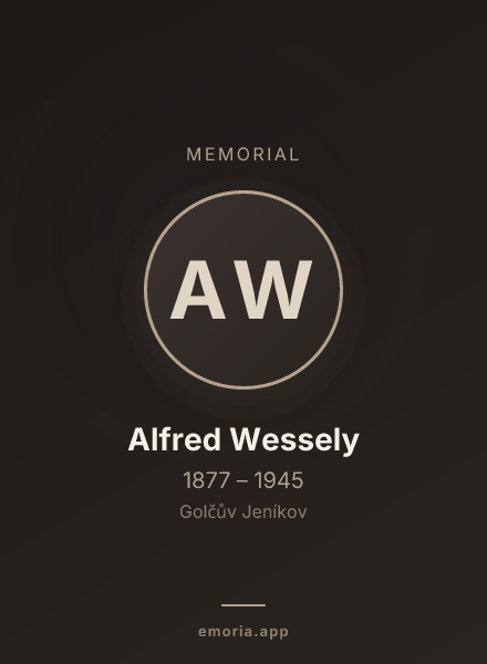 Memorial portrait of Alfred Wessely